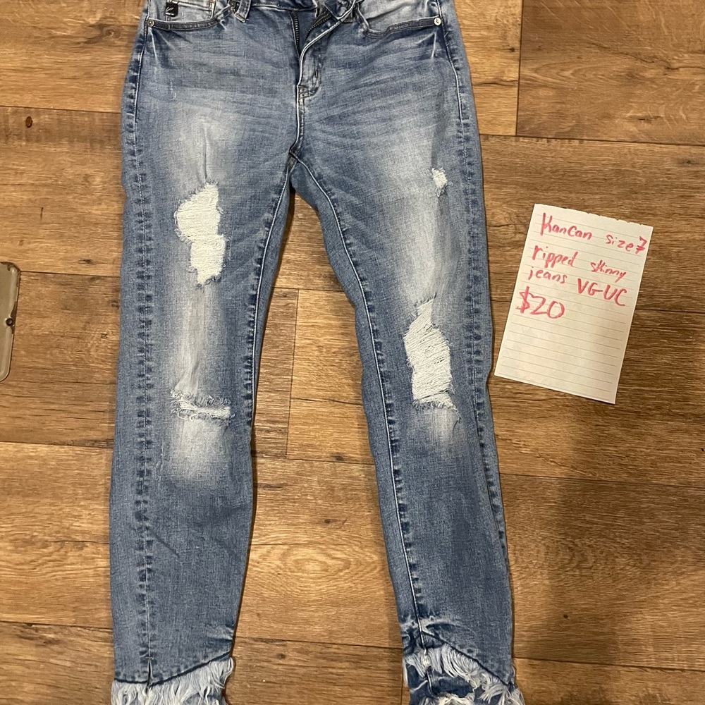 Kancan Distressed Blue Jeans size 7